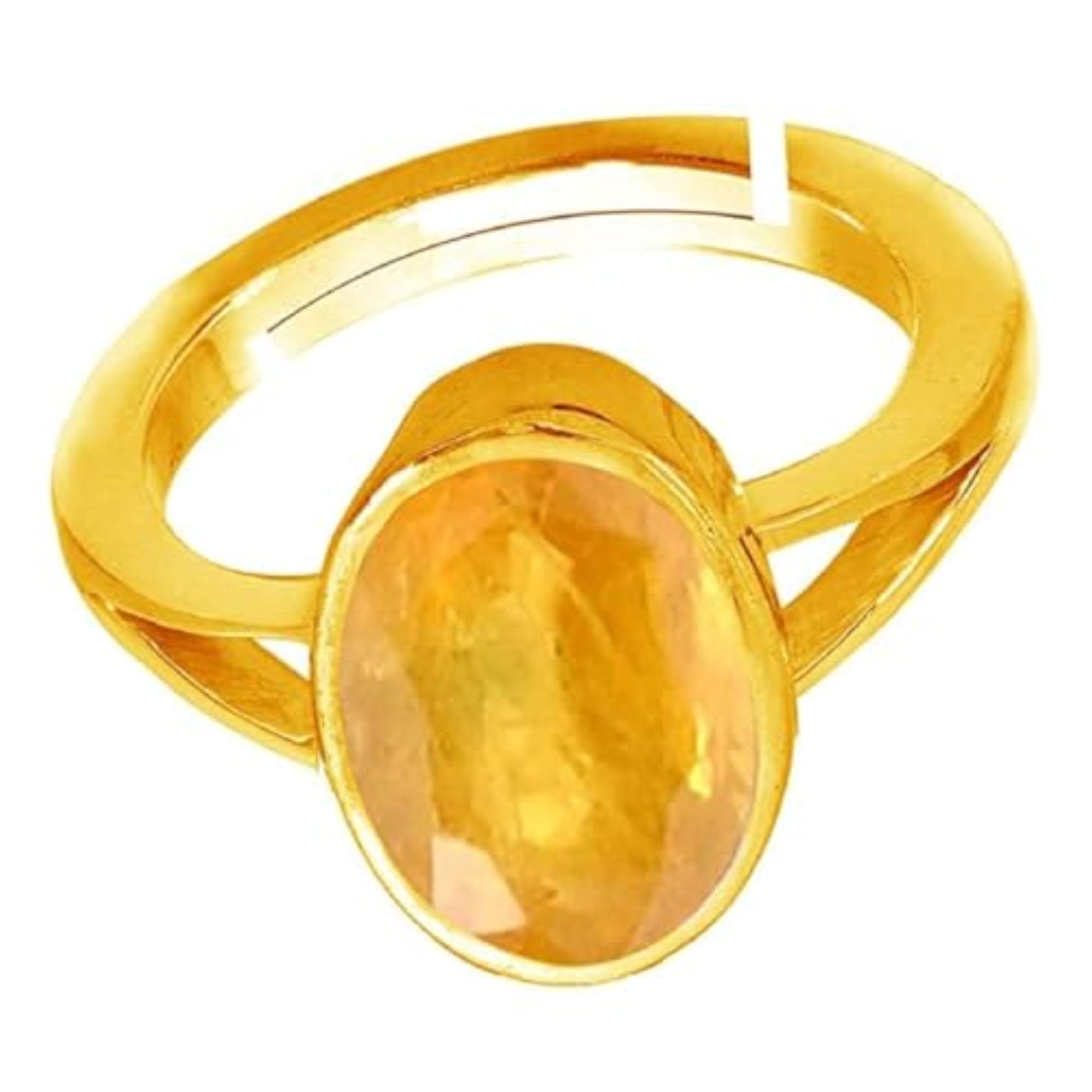 Men's Natural Yellow Sapphire Gold Plated Pendant Locket